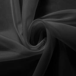Luxury Living Voile Tab Top Curtain Pair with Crystal Tie Backs Sheer Window Panels in Black - Size: 145 cm width x 137 cm drop - thumbnail 6