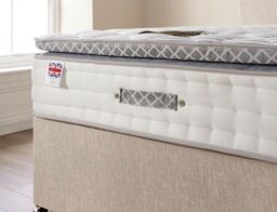 Somnior 6000 Gold 33cm Pocket Sprung Memory Foam Pillow Top Mattress Cool Blue in White - Size: Super King - thumbnail 6