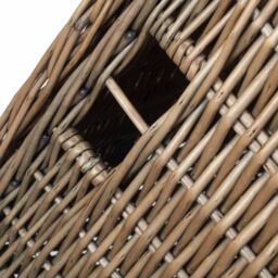 Red Hamper Wicker Antique Wash Vintner Storage Picnic Basket in Grey - Size: Small - thumbnail 5