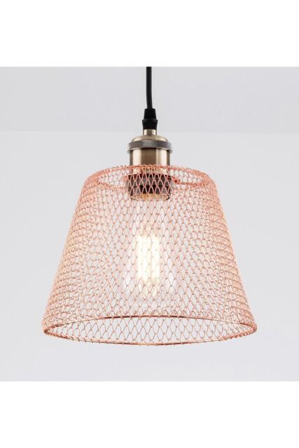 Harper Living Easy Fit Compact Vintage Metal Lampshade Ceiling fitting Shade in Copper - image 1