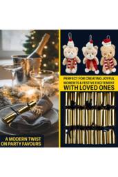 kreativekraft 6 Plush Teddy Crackers Christmas Gift - thumbnail 2