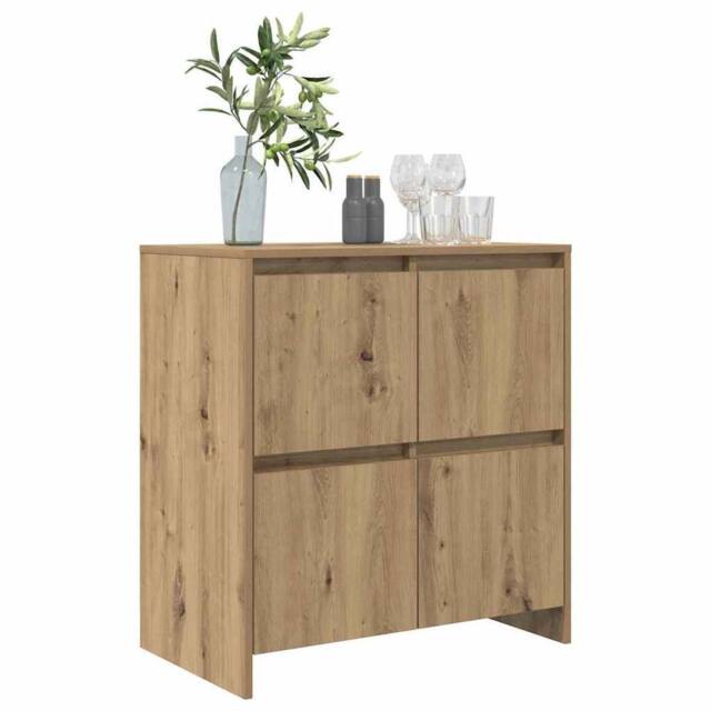 Berkfield Home Sideboard with Door Artisan oak 70 x 41 x 75 cm Engineered wood in Brown - image 1