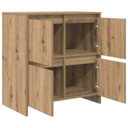 Berkfield Home Sideboard with Door Artisan oak 70 x 41 x 75 cm Engineered wood in Brown - thumbnail 5