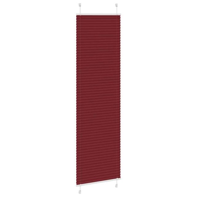 Berkfield Home Pleated Blind Bordeaux Red 65x200 cm Fabric Width 64.4 cm Polyester - image 1
