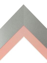 Frames & Mirrors 4U Metro Light Grey Frame with Pink Mount A3 Image Size A4 - thumbnail 3