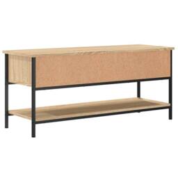 Berkfield Home TV Cabinet Sonoma Oak 100x35x45 cm Engineered Wood in Light Tan - Size: 100 x 35 x 45 cm - thumbnail 6