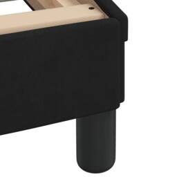 Berkfield Home Bed with Mattress Black Single Velvet - thumbnail 6