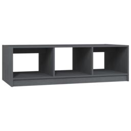 Berkfield Home Coffee Table Grey 110x50x34 cm Solid Pinewood - Size: 110 x 50 x 34 cm - thumbnail 2