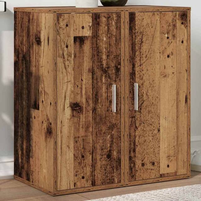 Berkfield Home Shoe Cabinets 2 pcs Old Wood 32x35x70 cm Engineered Wood in Brown - Size: 32 x 35 x 70 cm - image 1