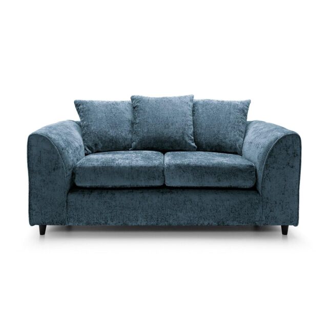 Abakus Direct Harriet Crushed Chenille 2 Seater Sofa in Dark Blue - image 1