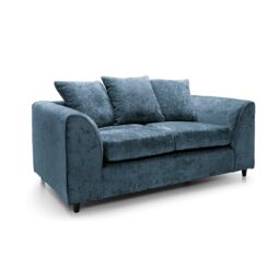 Abakus Direct Harriet Crushed Chenille 2 Seater Sofa in Dark Blue - thumbnail 2