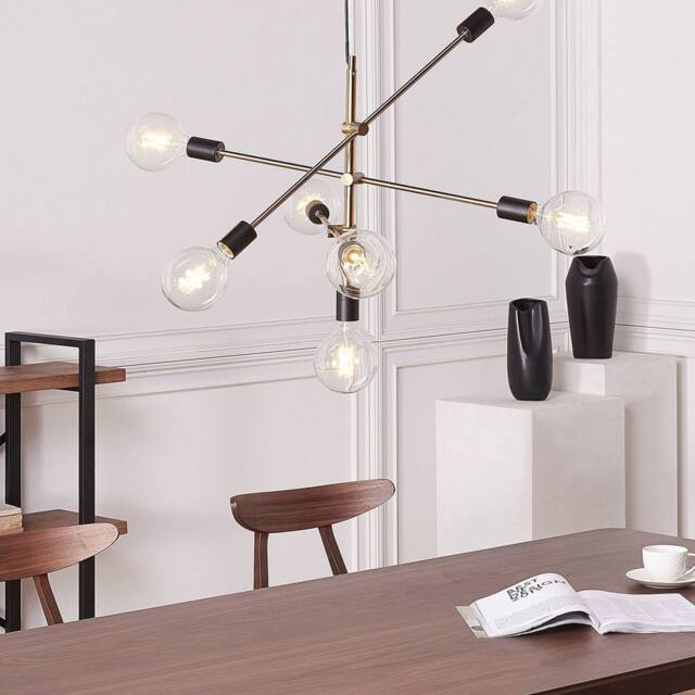 Wyld and Coco Brass 7-Light Industrial Pendant Lamp in Bronze - image 1