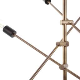 Wyld and Coco Brass 7-Light Industrial Pendant Lamp in Bronze - thumbnail 7