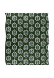 Harry Potter Slytherin Crest 2 Officially Licensed Silky Touch Super Soft Throw Blanket 152x127 cm in White - thumbnail 1
