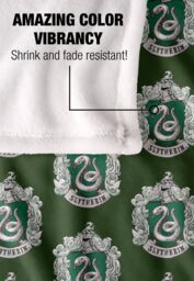 Harry Potter Slytherin Crest 2 Officially Licensed Silky Touch Super Soft Throw Blanket 152x127 cm in White - thumbnail 4