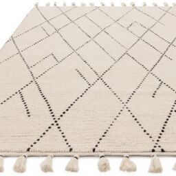 The Rug Shop UK Cream Modern Wool Easy to clean Hand Made Geometric Area Rug - Size: 160 cm x 230 cm - thumbnail 4
