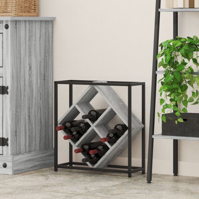 Berkfield Home Wine Rack Grey Sonoma 51x18x52, 5 cm Engineered Wood - image 1
