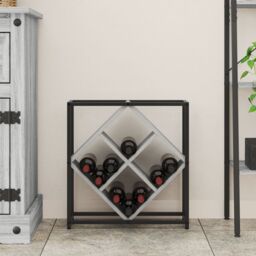 Berkfield Home Wine Rack Grey Sonoma 51x18x52, 5 cm Engineered Wood - thumbnail 4