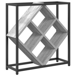 Berkfield Home Wine Rack Grey Sonoma 51x18x52, 5 cm Engineered Wood - thumbnail 2
