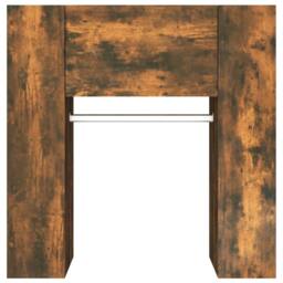 Berkfield Home Hallway Cabinet Smoked Oak 97.5x37x99 cm Engineered Wood in Brown - thumbnail 7