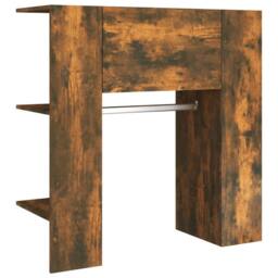 Berkfield Home Hallway Cabinet Smoked Oak 97.5x37x99 cm Engineered Wood in Brown - thumbnail 6