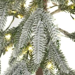 Lemon Pavilion Furniture and Decor Medium Snowy Woodland Pre-Lit 200 Led Christmas Tree - L45xW45xH120 cm in White - thumbnail 3