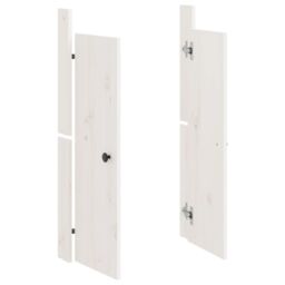 Berkfield Home Outdoor Kitchen Doors 2 pcs White 50x9x82 cm Solid Wood Pine - Size: 50 x 9 x 82 cm - thumbnail 4