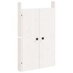Berkfield Home Outdoor Kitchen Doors 2 pcs White 50x9x82 cm Solid Wood Pine - Size: 50 x 9 x 82 cm - thumbnail 3