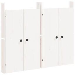 Berkfield Home Outdoor Kitchen Doors 2 pcs White 50x9x82 cm Solid Wood Pine - Size: 50 x 9 x 82 cm - thumbnail 2