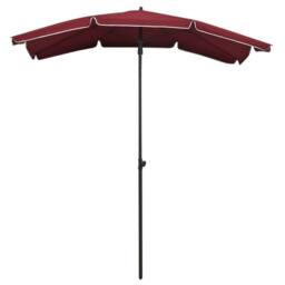 Berkfield Home Garden Parasol with Pole 200x130 cm Bordeaux Red - thumbnail 1