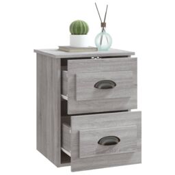 Berkfield Home Wall-mounted Bedside Cabinets 2 pcs Grey Sonoma 41.5x36x53cm - Size: 41.5x36x53 cm - thumbnail 6