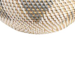 Wyld and Coco Handwoven Rattan Vase White Grey - Decorative Vase for Dried Flowers - thumbnail 6