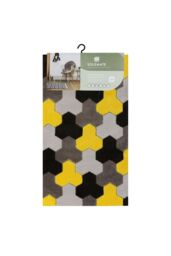JVL Solemate® Hand Carved Geometric Door Mat, Yellow - Size: 57 cm x 100 cm - thumbnail 6