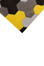 JVL Solemate® Hand Carved Geometric Door Mat, Yellow - Size: 57 cm x 100 cm - thumbnail 5