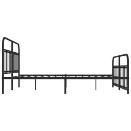 Berkfield Home Metal Bed Frame with Headboard & Footboard Black 183x213 cm - thumbnail 7