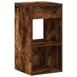 Berkfield Home Bedside Cabinet with Drawer Smoked Oak 35x34x66.5 cm in Brown - thumbnail 2