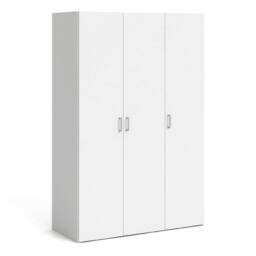 Wyld Haus Munich White 3 Door Wardrobe with 6 Shelves - thumbnail 2