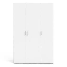 Wyld Haus Munich White 3 Door Wardrobe with 6 Shelves - thumbnail 3