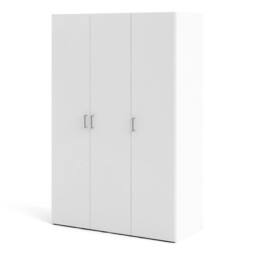 Wyld Haus Munich White 3 Door Wardrobe with 6 Shelves - thumbnail 5