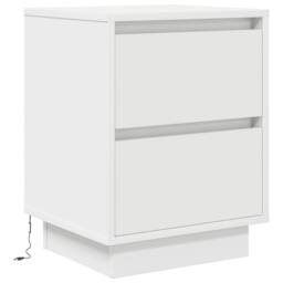Berkfield Home Modern Bedside Cabinets with LED Lights¬†2 pcs White 38x34x50 cm - Size: 38 x 34 x 50 cm - thumbnail 7