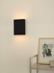 Lucide 'OVALIS' Stylish Dimmable Mountable Indoor Up Down Wall Light 2xE14 in Black - thumbnail 2