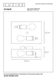 Lucide 'OVALIS' Stylish Dimmable Mountable Indoor Up Down Wall Light 2xE14 in Black - thumbnail 5