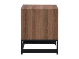 Vente-unique Bedside Table With 1 Drawer & 1 Open Compartment - MDF & Steel in Walnut - thumbnail 7