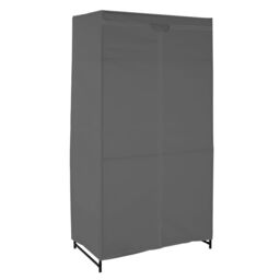 Orsina Dara Grey Fabric Wardrobe With Shelf - thumbnail 1
