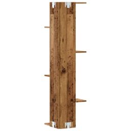 Berkfield Home Wall Corner Shelf Old Wood 36.5x36.5x140 cm Engineered Wood in Brown - thumbnail 6