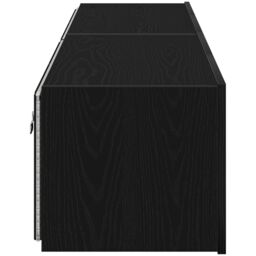 Berkfield Home TV Wall Cabinets with LED Lights 2 pcs Black Oak 80x35x31 cm - Size: 80 x 35 x 31 cm - thumbnail 8