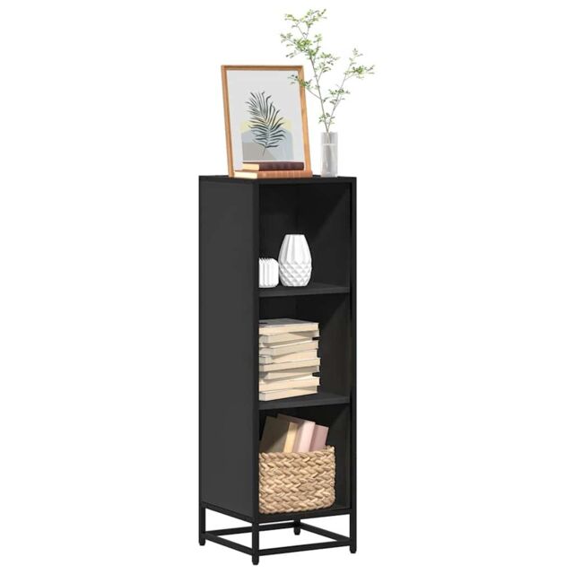 Berkfield Home Book Cabinet Black 33.5x33x107.5 cm Engineered Wood - image 1