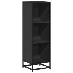 Berkfield Home Book Cabinet Black 33.5x33x107.5 cm Engineered Wood - thumbnail 2