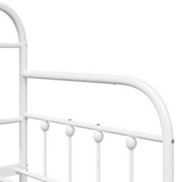 Berkfield Home Daybed Frame in White, 75x190 cm, Made of Steel in White - Size: 75x190 cm - thumbnail 9