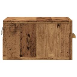 Berkfield Home Wall-mounted Bedside Cabinets 2 pcs Old Wood 35x35x20 cm in Brown - Size: 35 x 35 x 20 cm - thumbnail 6